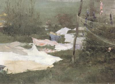 Drying Laundry (nn02), Helene Schjerfbeck